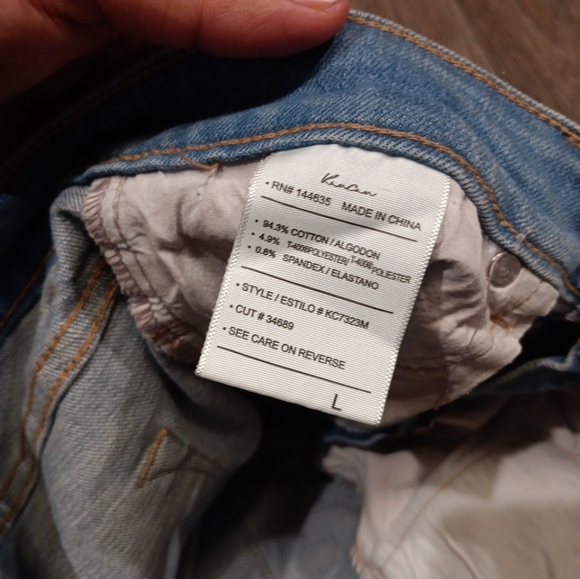 KanCan  Blue Jean Shorts Distressed Cut-Off Style - Picture 4 of 4